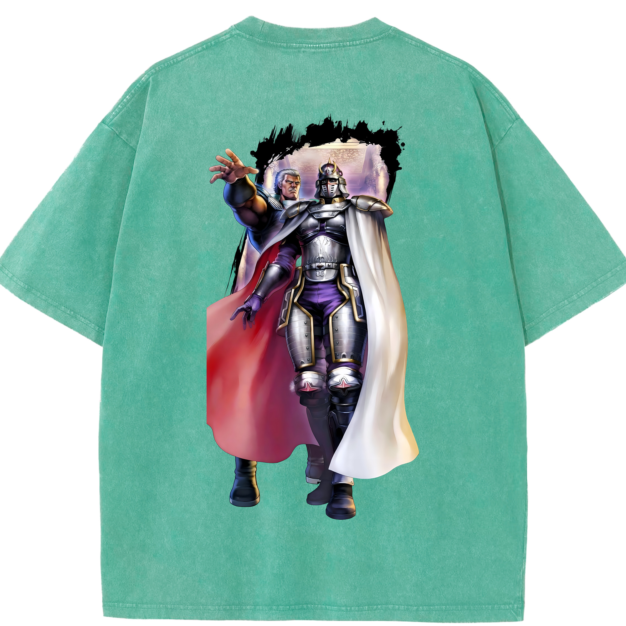 （画像用） 北斗の拳 Fist of the North Star 綿100% ヴィンテージ風 半袖Tシャツ（背面プリント）